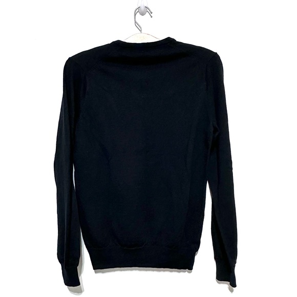 Ben Sherman Black 100% Merino Wool V Neck Sweater Size Small - Picture 6 of 11